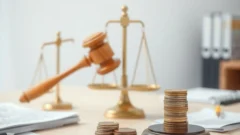 Gavel, scales and coins on a desk representing a regulatory recovery action