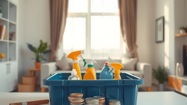 Home service tools and rupee coins in a living room, representing Urban Company's quarterly results